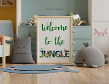 Load image into Gallery viewer, Welcome To The Jungle Printable Bedroom wall art - Jungle nursery wall art jungle theme print Digital Download