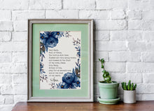 Load image into Gallery viewer, Hail Mary Prayer Print - Hail Mary Full of Grace - Prayer Print - Catholic Prayer Unframed print