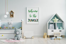 Load image into Gallery viewer, Welcome To The Jungle Printable Bedroom wall art - Jungle nursery wall art jungle theme print Digital Download