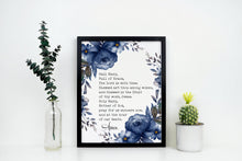 Load image into Gallery viewer, Hail Mary Prayer Print - Hail Mary Full of Grace - Prayer Print - Catholic Prayer Unframed print
