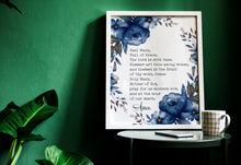 Load image into Gallery viewer, Hail Mary Prayer Print - Hail Mary Full of Grace - Prayer Print - Catholic Prayer Unframed print