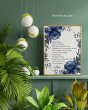 Load image into Gallery viewer, Hail Mary Prayer Print - Hail Mary Full of Grace - Prayer Print - Catholic Prayer Unframed print