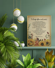 Load image into Gallery viewer, To Laugh Often and Much - Emerson - Ralph Waldo Emerson Quote - This is to have succeeded - Print for library decor UNFRAMED