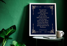 Load image into Gallery viewer, St Thérèse of Lisieux Quote - The splendor of the rose UNFRAMED