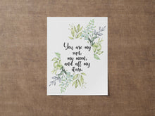 Load image into Gallery viewer, E.E. Cummings quote you are my sun, my moon, and all my stars Art Print Home Decor poetry wall art love quote home decor UNFRAMED