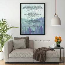 Load image into Gallery viewer, Trees Poem - Turn People into Trees - Yoga Wall Art - Physical Print Without Frame