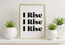 Load image into Gallery viewer, Maya Angelou Quote Wall Art - Still I Rise Feminist Art Wall Art UNFRAMED