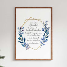 Load image into Gallery viewer, Serenity Prayer Print In German - Gebet auf Deutsch - German Language Serene Prayer - Unframed print