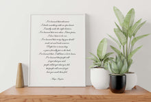 Load image into Gallery viewer, Full "I've learned" Maya Angelou Quote Print - Unframed print