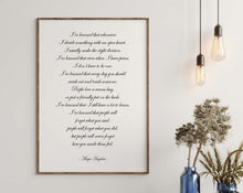 Load image into Gallery viewer, Full "I've learned" Maya Angelou Quote Print - Unframed print