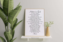 Load image into Gallery viewer, The Apostles' Creed Prayer Print - The Apostles' Creed - Unframed Prayer Print - Catholic Prayer