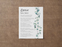 Load image into Gallery viewer, Defeat, Kahlil Gibran Poem - Art Print Home office Decor poetry wall art - Physical Art Print Without Frame