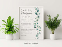 Load image into Gallery viewer, Go to the limits Rilke Poem - Let everything happen to you... No feeling is final UNFRAMED