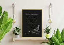 Load image into Gallery viewer, Hope is the thing with feathers - Emily Dickinson - Poetry Wall art - Unframed print