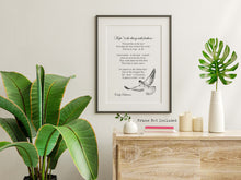 Load image into Gallery viewer, Hope is the thing with feathers - Emily Dickinson - Poetry Wall art - Unframed print