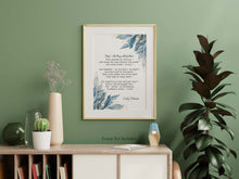 Load image into Gallery viewer, Emily Dickinson - Hope is the thing with feathers... Full Poem Wall decor Emily Dickinson poem