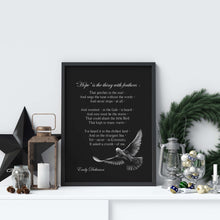 Load image into Gallery viewer, Hope is the thing with feathers - Emily Dickinson - Poetry Wall art - Unframed print
