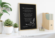Load image into Gallery viewer, Hope is the thing with feathers - Emily Dickinson - Poetry Wall art - Unframed print