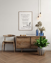Load image into Gallery viewer, Hope is the thing with feathers - Emily Dickinson - Poetry Wall art - Unframed print