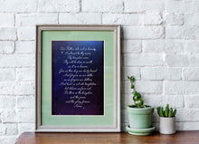 Load image into Gallery viewer, Lord's Prayer Print - Our Father Prayer - UNFRAMED