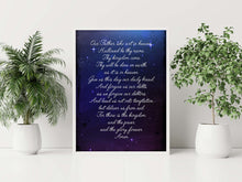 Load image into Gallery viewer, Lord's Prayer Print - Our Father Prayer - UNFRAMED