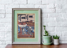 Load image into Gallery viewer, Hiroshige Print - Japanese Art - Enjoying the fireworks and the cool of the evening at Ryogoku bridge in the Eastern Capital