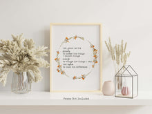 Load image into Gallery viewer, Serene Prayer Print - The Serenity Prayer Poster - Sobriety gift Alcoholics Anonymous twelve step recovery UNFRAMED

