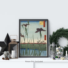Load image into Gallery viewer, Hiroshige Print - Japanese Art - Horikiri Iris Garden - One Hundred Views of Edo