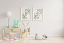 Load image into Gallery viewer, Set Of 2 Nursery Prints - Let Her Sleep, For When She Wakes She Will Move Mountains & Though she be but little, she is fierce!
