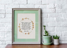 Load image into Gallery viewer, Robert Frost Poem Print - Nothing gold can stay