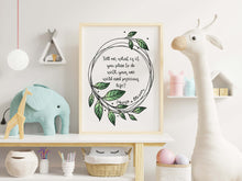 Load image into Gallery viewer, Tell me what is it you plan to do with your one wild and precious life? Poetry Wall Art