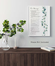 Load image into Gallery viewer, On Marriage Kahlil Gibran Poem - UNFRAMED