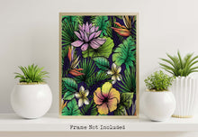 Load image into Gallery viewer, Vibrant Tropical plant Wall Art - Unframed Print - Plant Room Wall Decor