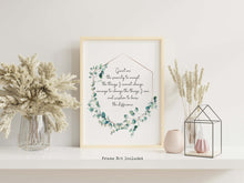 Load image into Gallery viewer, The Serenity Prayer Print - Non religious version - Sobriety gift Alcoholics Anonymous twelve step recovery Framed &amp; Unframed Options
