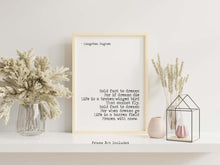 Load image into Gallery viewer, Langston Hughes Poem Print - Dreams Poem - Hold Fast To Dreams UNFRAMED