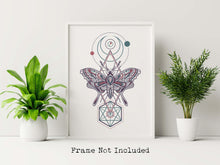 Load image into Gallery viewer, Sacred Geometry Wall Art - Celestial Moth - Luna Moth