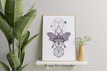 Load image into Gallery viewer, Sacred Geometry Wall Art - Celestial Moth - Luna Moth