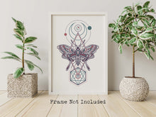 Load image into Gallery viewer, Sacred Geometry Wall Art - Celestial Moth - Luna Moth