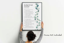 Load image into Gallery viewer, The Way Through The Woods Rudyard Kipling Poem - Watercolor Eucalyptus Print - UNFRAMED Poster Minimalist Typography Print