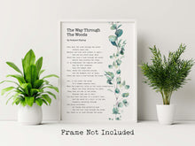 Load image into Gallery viewer, The Way Through The Woods Rudyard Kipling Poem - Watercolor Eucalyptus Print - UNFRAMED Poster Minimalist Typography Print