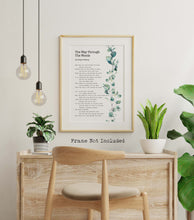 Load image into Gallery viewer, The Way Through The Woods Rudyard Kipling Poem - Watercolor Eucalyptus Print - UNFRAMED Poster Minimalist Typography Print