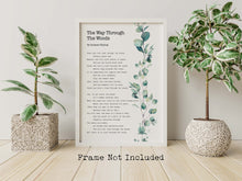 Load image into Gallery viewer, The Way Through The Woods Rudyard Kipling Poem - Watercolor Eucalyptus Print - UNFRAMED Poster Minimalist Typography Print