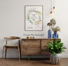 Load image into Gallery viewer, Anne Frank Quote Print - Think of all the beauty that remains - Unframed Poster - Happiness Quote
