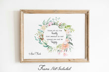 Load image into Gallery viewer, Anne Frank Quote Print - Think of all the beauty - Unframed Poster