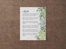 Load image into Gallery viewer, Maybe - Love Poem Print - Wedding Poem Reading - Vows poster print to match a succulent bouquet