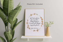Load image into Gallery viewer, Alfred Lord Tennyson - If I had a flower for every time I thought of you... Love Quote Poster Print - Thinking of you gift