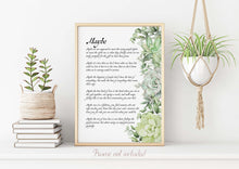 Load image into Gallery viewer, Maybe - Love Poem Print - Wedding Poem Reading - Vows poster print to match a succulent bouquet