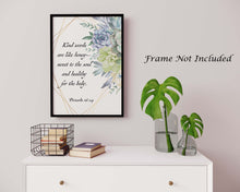 Load image into Gallery viewer, Bible verse wall art - Proverbs 16:24 Kind words are like honey- sweet to the soul and healthy for the body - Succulent wall art