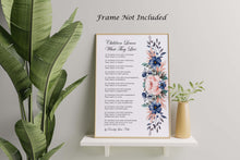 Load image into Gallery viewer, Children Learn What They Live Poem - Dorothy Law Nolte - Wall Art Poster Print - New Parents Gift - Physical Print Without Frame