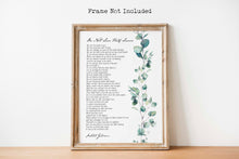 Load image into Gallery viewer, Do Not Love Half Lovers by Kahlil Gibran - Illustrated Poem Wall Art Poster Print - Physical Art Print Without Frame